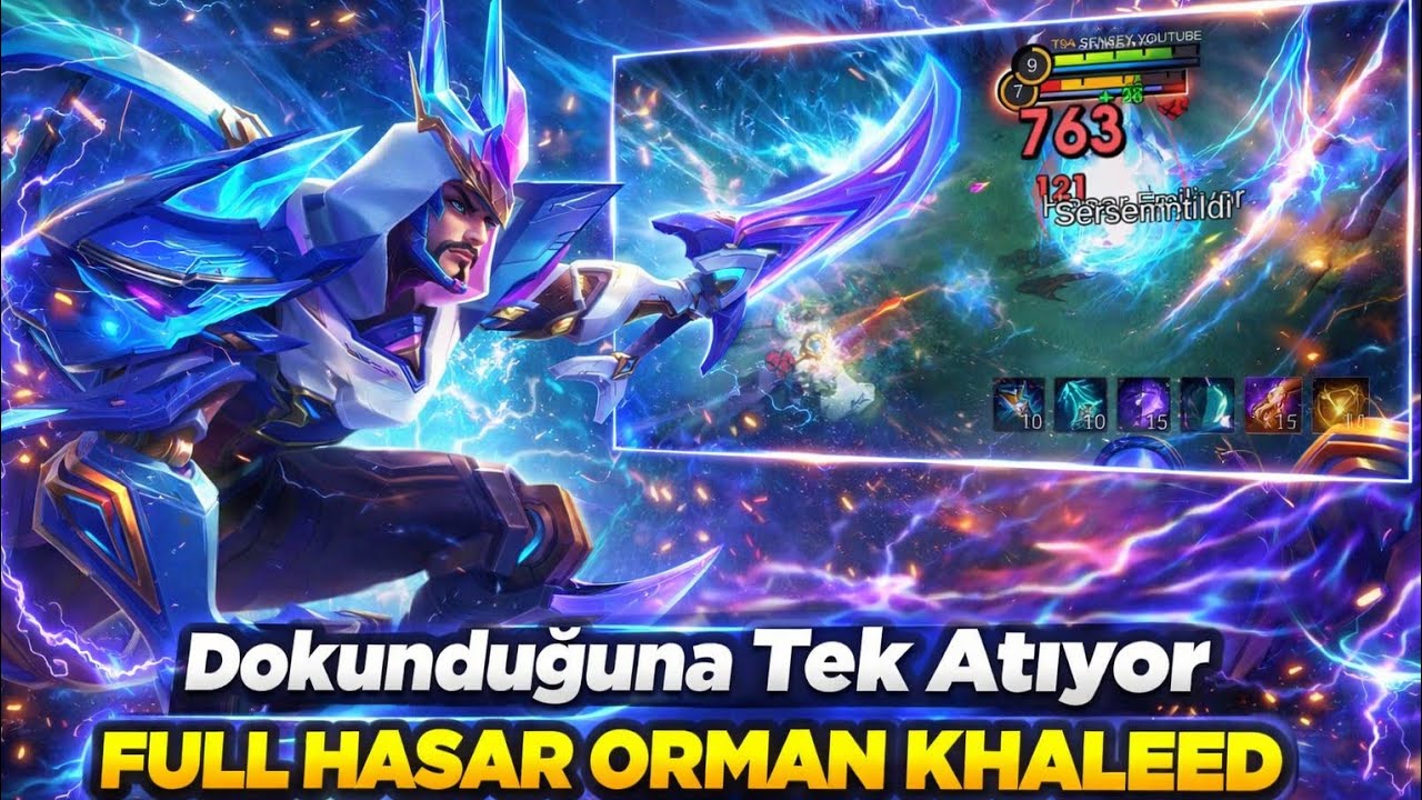 EN HIZLI GANG ATAN HERO FULL HASAR KHALEED DOKUNDUĞU KİŞİYİ TEKLİYOR Mobile Legends