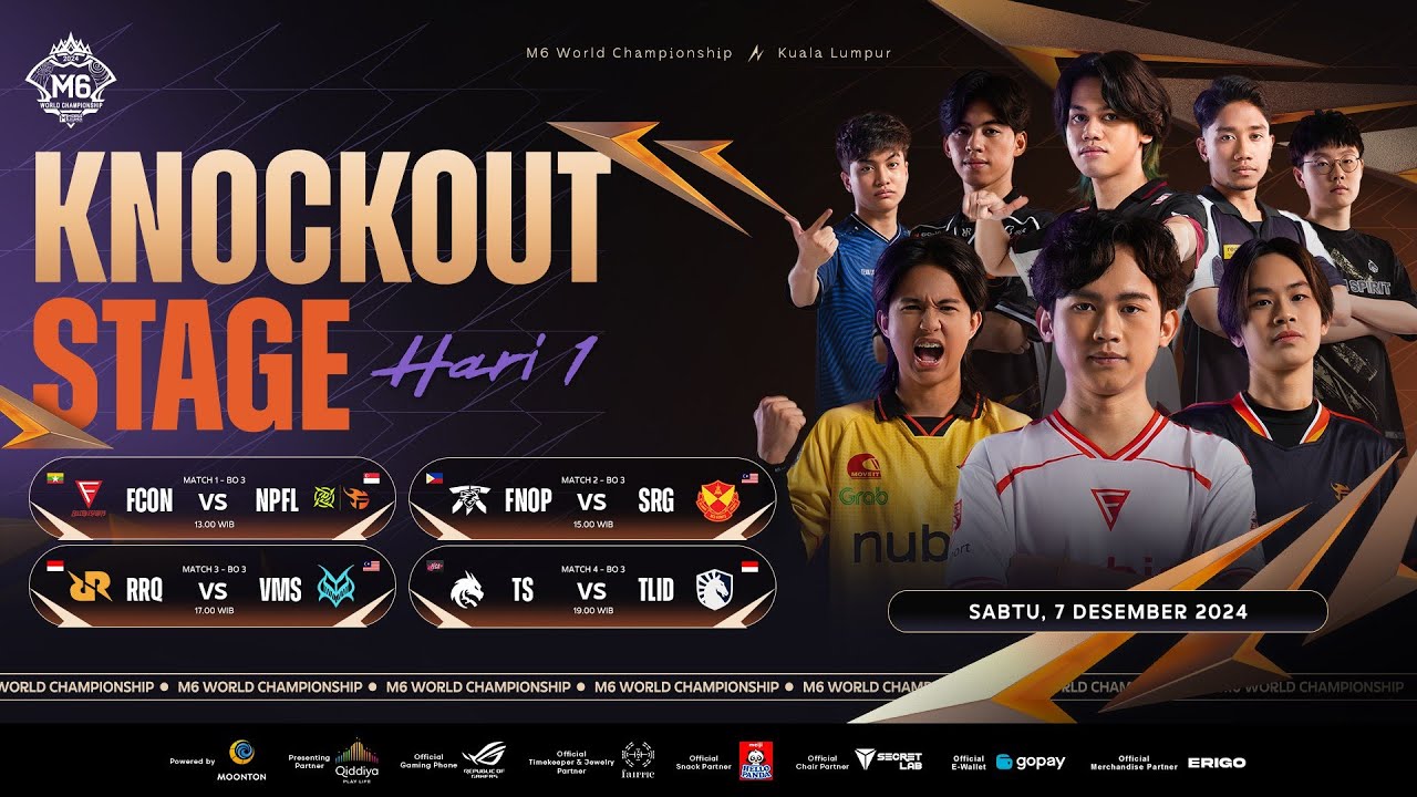 🔴LIVE | Kejuaraan Dunia MLBB M6 | Knockout Stage Hari 1