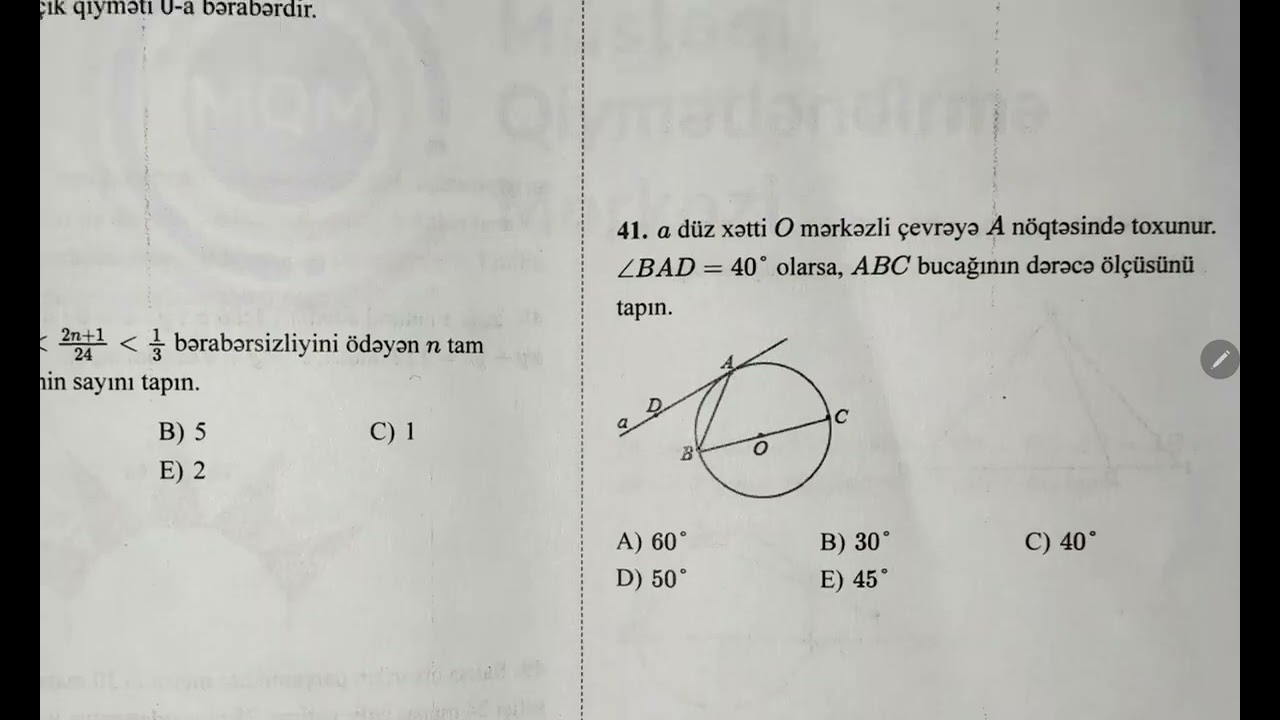 OTK 28 dekabr. Sınaq 3. #riyaziyyat .11-ci sinif.#buraxilisimtahani 