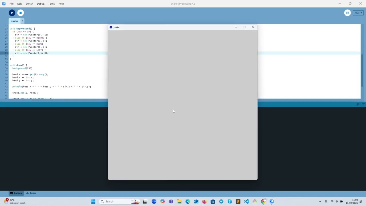 Build Snake Game in Processing IDE | Java Game Programming
