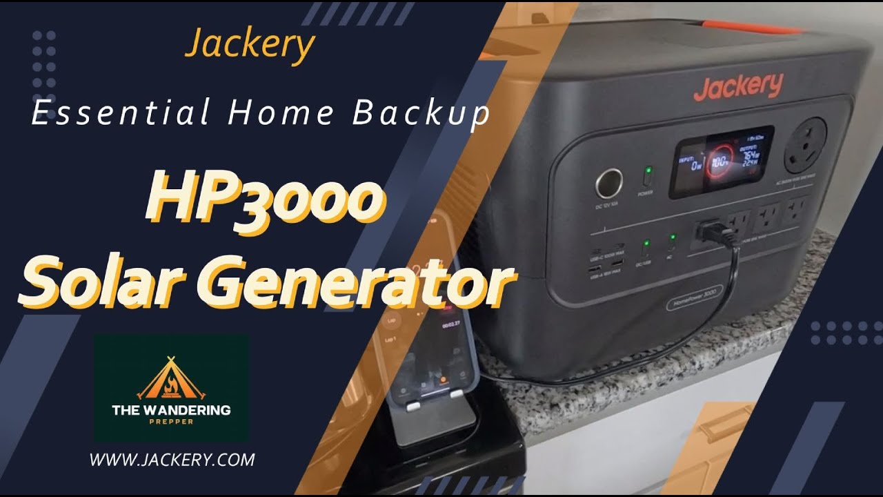 Emergency Preparedness - Jackery Solar Generator HomePower3000