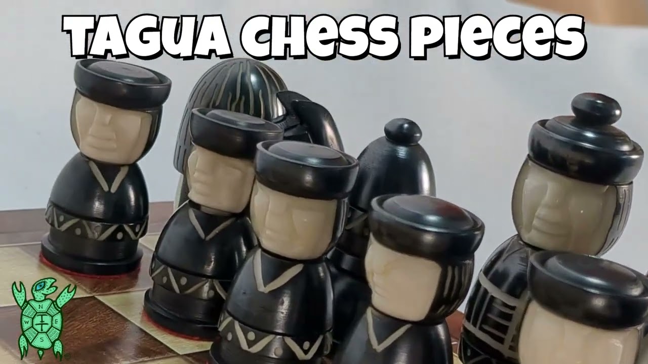 Real Tagua Chess pieces - vegetable ivory