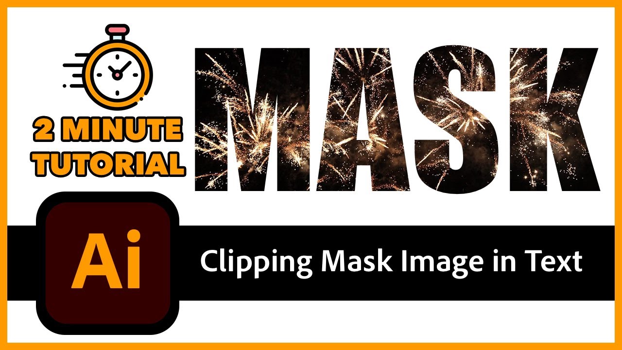How to Clip Image inside Text in Illustrator - 2 MINUTE Tutorial 2022