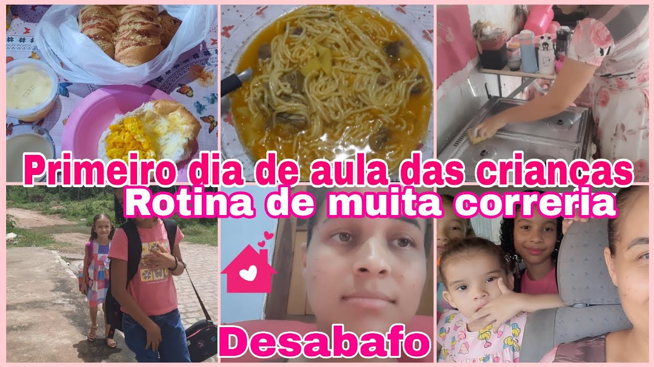 PRIMEIRO DIA DE AULA DAS CRIANÇAS ROTINA DE MUITA CORRERIA SENDO MAE DE 3 E GRÁVIDA| DESABAFO🤰🏡☁️