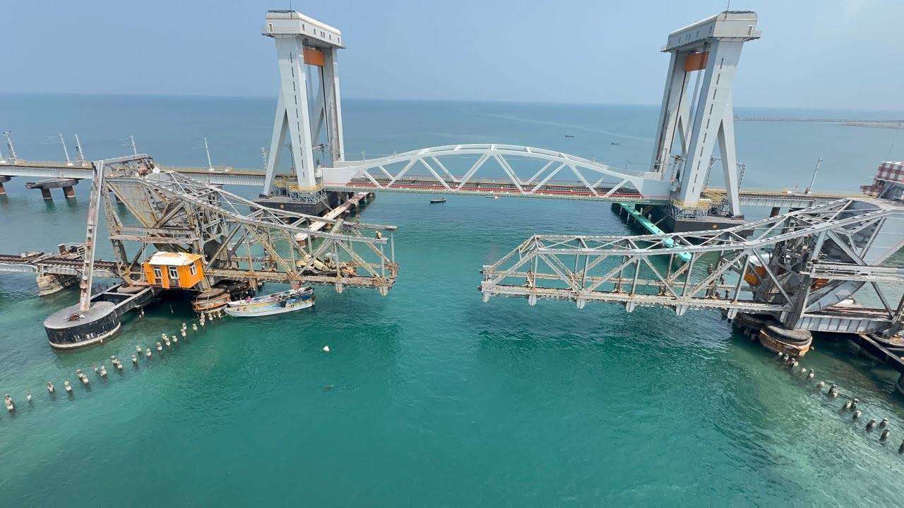 today current update 🤝Pamban old Bridge dismantle video ￼
