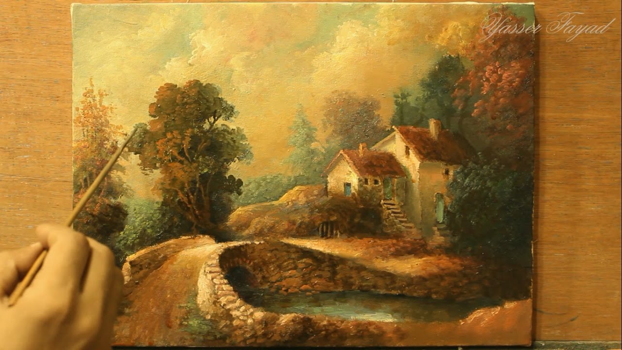Classic Oil painting Landscape By Yasser Fayad ياسر فياض