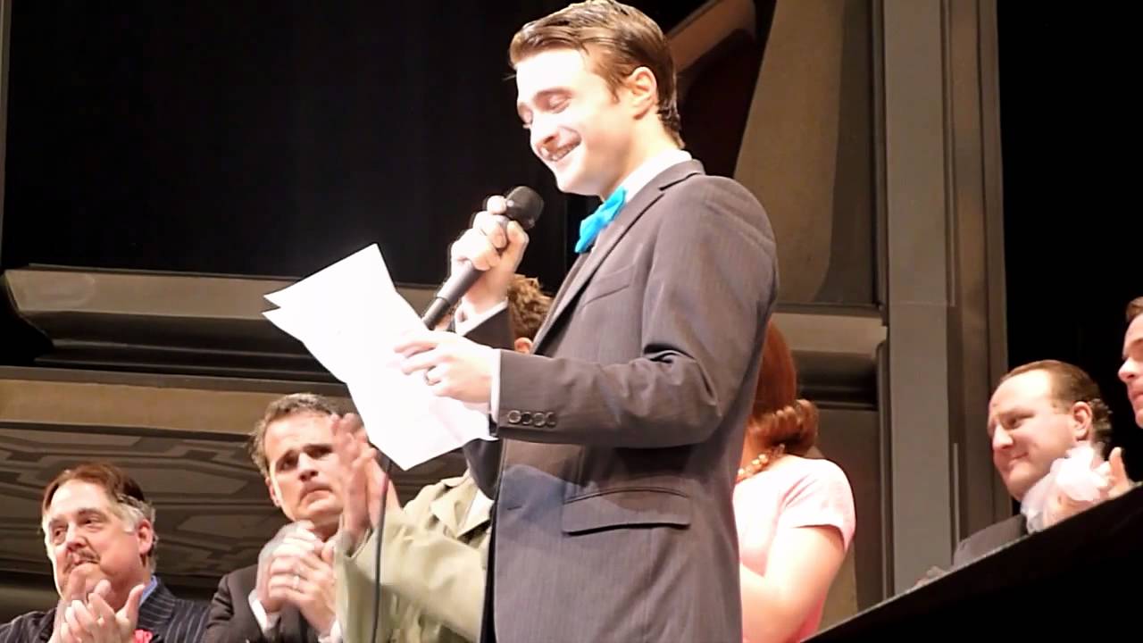 Daniel Radcliffe Final Performance Curtain Speech How to Succeed in Business