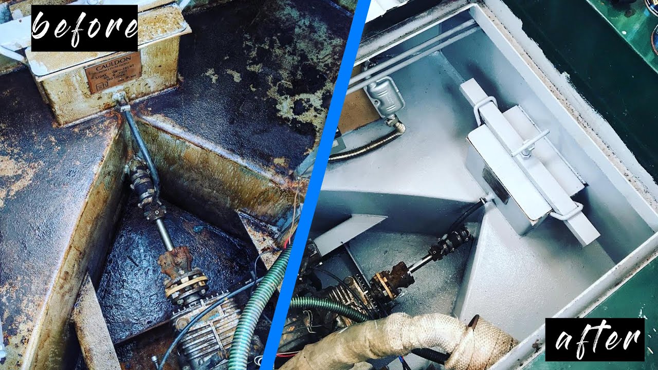 WORST PART OF OUR NARROWBOAT! How to re-paint an Engine Bilge.