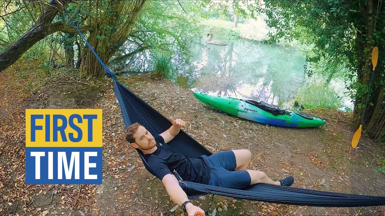 THAMES ISLAND WILD CAMP | St Patrick's Stream Kayak | First Time Hammock Camping
