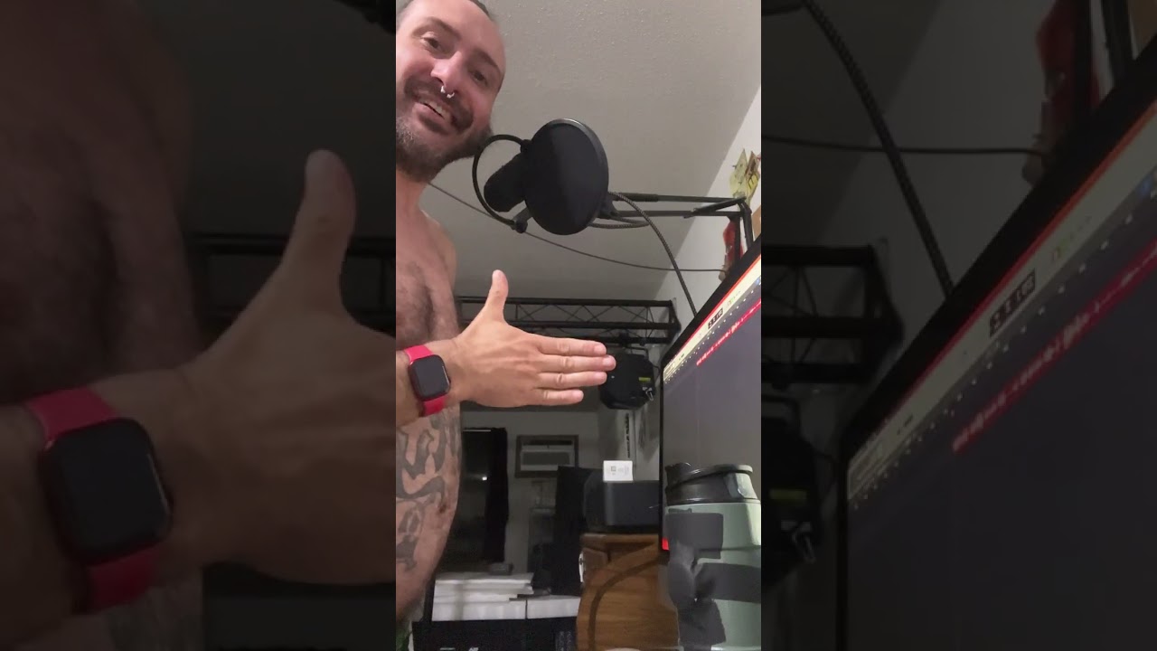 Behind the scenes of a podcast recording