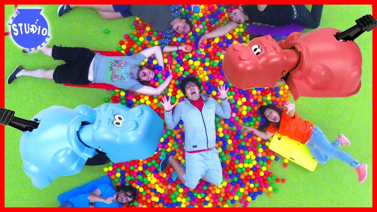 Giant Hungry Hungry Hippo Challenge In Real Life!!!