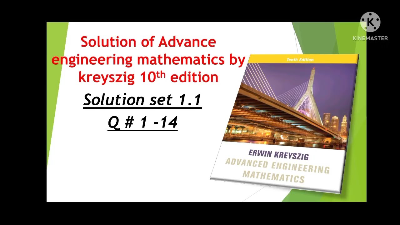 Solution of advance engineering mathematics |Kreyszig | problem set 1.1| q 1-14|