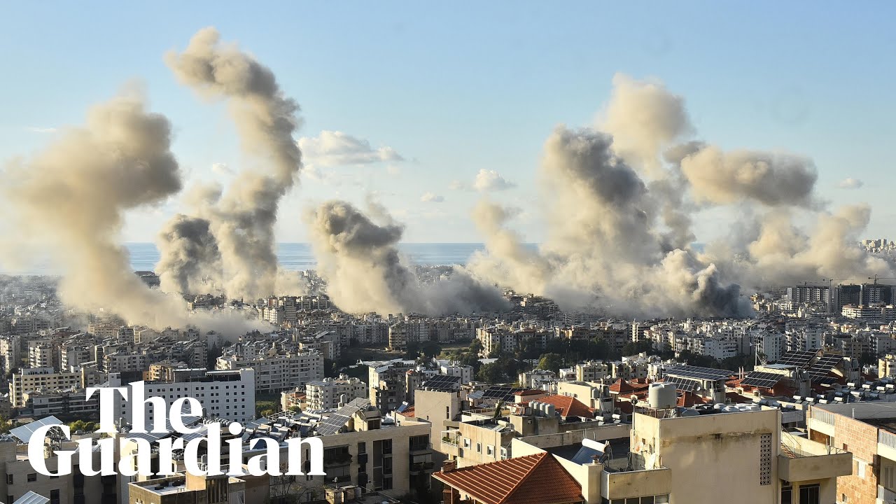 Live feed captures multiple strikes across Beirut as ceasefire talks continue
