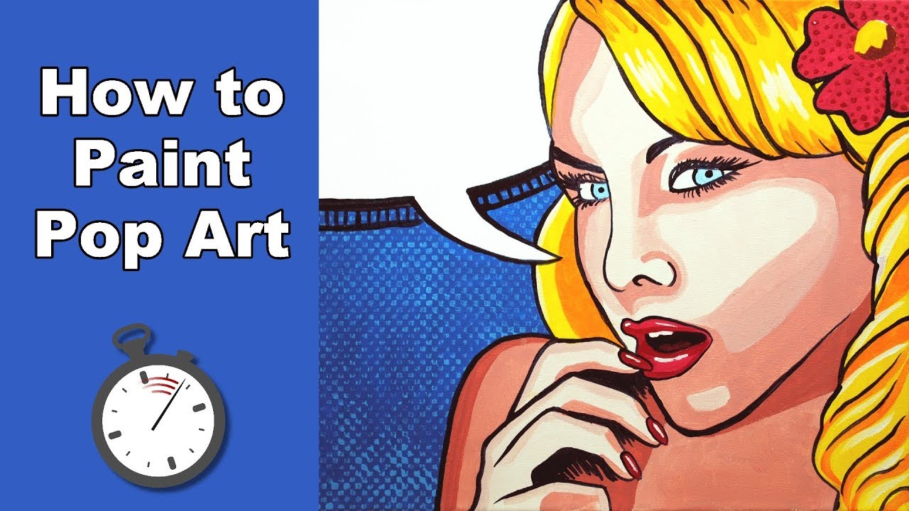 How to Paint Pop Art in Acrylic Time Lapse