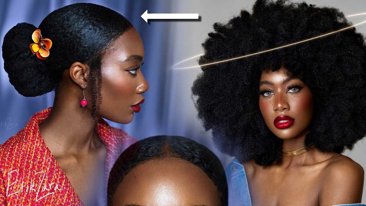 4C Natural Hair Doesn't Slick Down!? LOOK AT WHAT SHE DID! Slick Down 4C Natural Hair | EfikZara