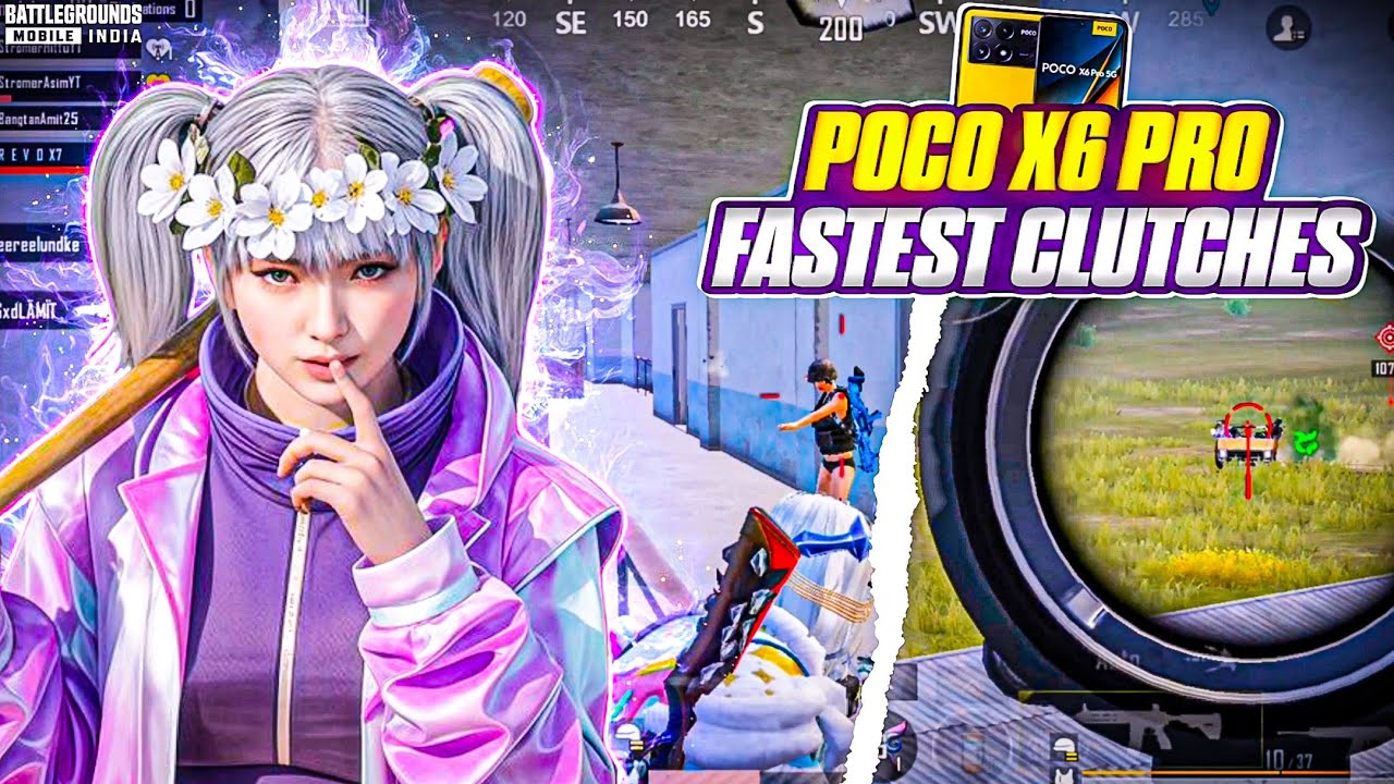 POCO X6 PRO FASTEST CLUTCHES 💀 | Unbeatable gameplay 😈⚡