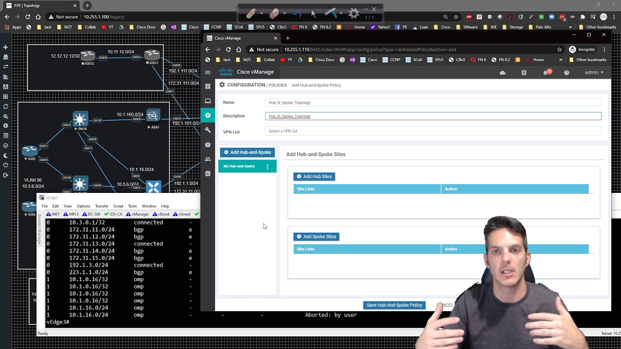 Cisco SD-WAN 030 - Service VPN1 Hub and Spoke Overview and Setup