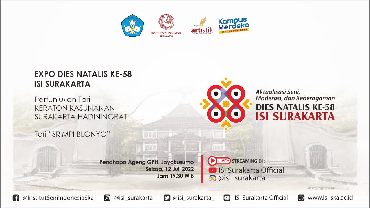 Pertunjukan Tari KERATON KASUNANANSURAKARTA HADININGRAT // EXPO DIES NATALIS KE-58 ISI SURAKARTA