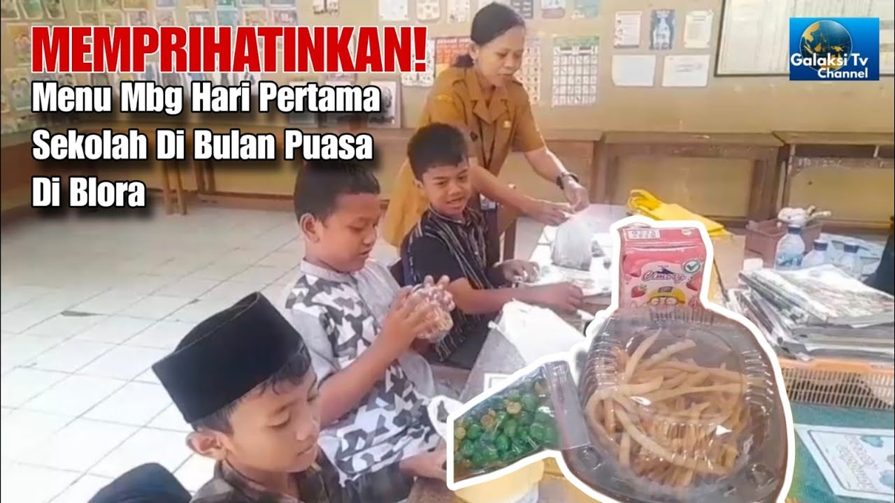Memprihatinkan! Menu MBG Hari Pertama Sekolah di Bulan Puasa di Blora