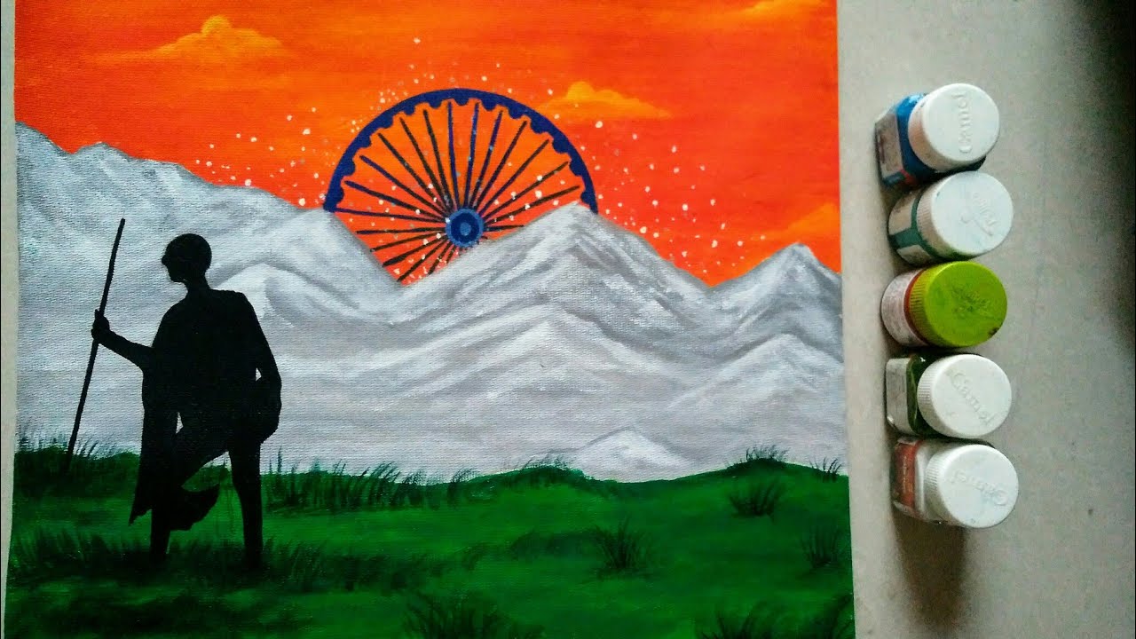 How to draw Republic day drawing easy || Independence day drawing || Republic day scenery ||