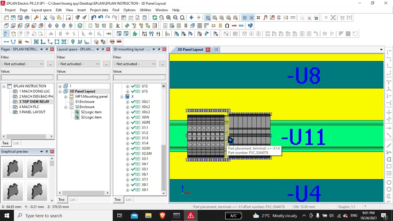 Eplan Tutorial Part 8: Vẽ tủ điện 3D phần 2