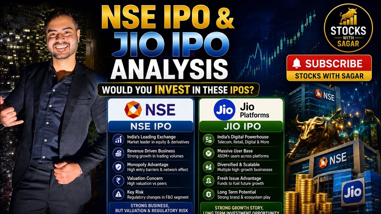 NSE IPO and JIO IPO: Which one would you invest in? 🚀📈 #NSEIPO #JioIPO #Subscribe
