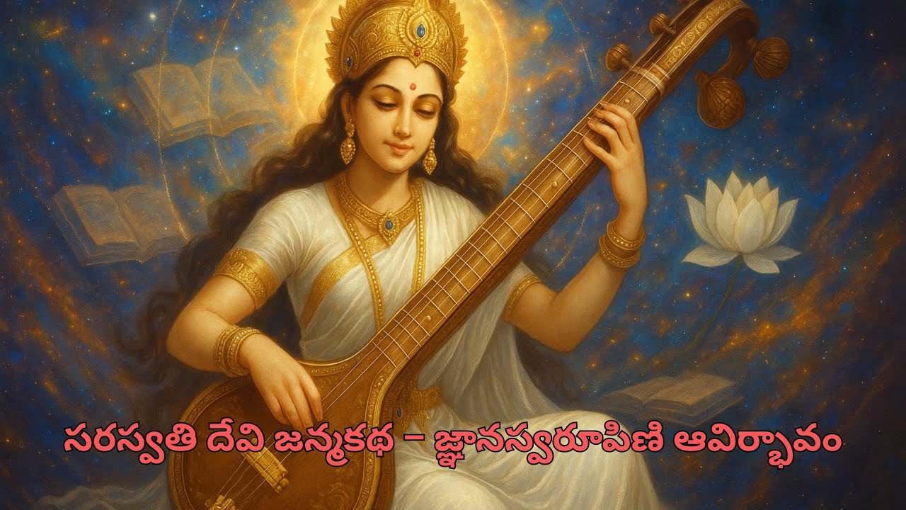Saraswati Devi’s Birth Story  || Telugu Traditions #saraswati #goddess #hindugod