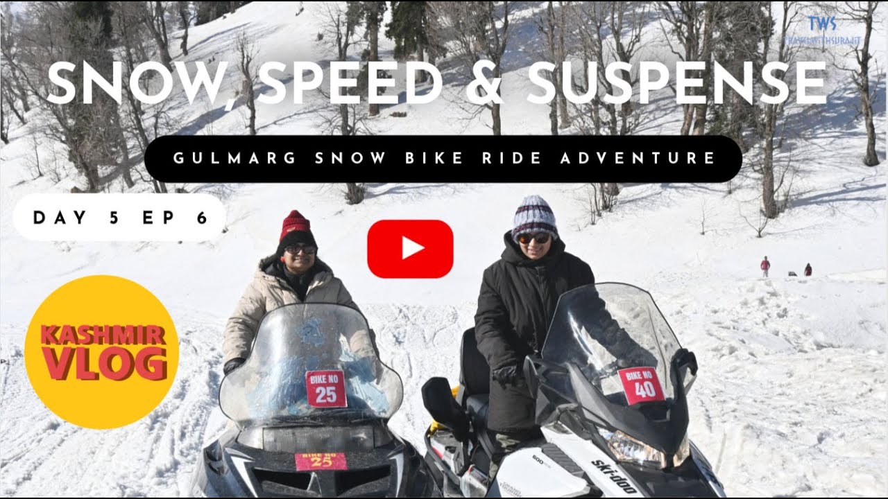 🏍️ Snow, Speed & Suspense – Gulmarg Snow Bike Ride Adventure ❄️ Kashmir Vlog: Day 5 Ep 6