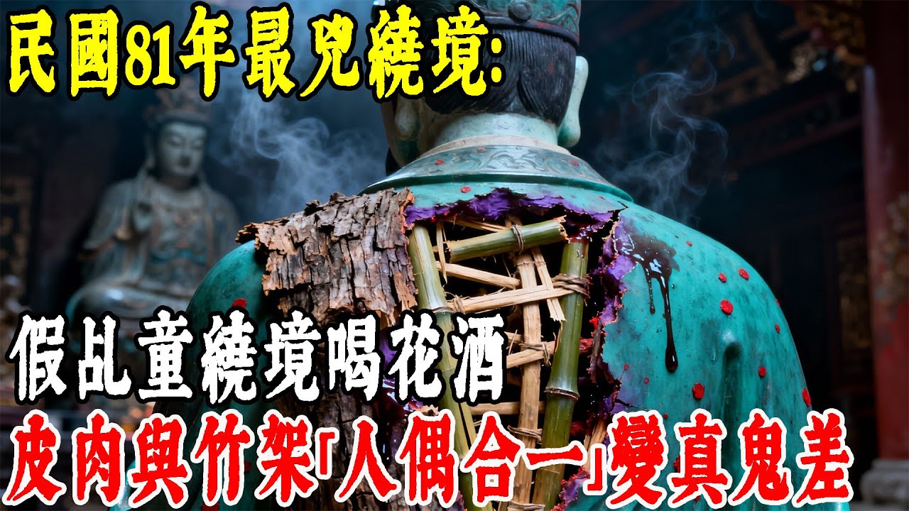 民國81年最兇繞境：那個在神偶裡喝花酒的假乩童，最後「皮肉與竹架長在一起」，成了真正的鬼差...#情感#民間故事#真實故事#中老年生活 #台灣
