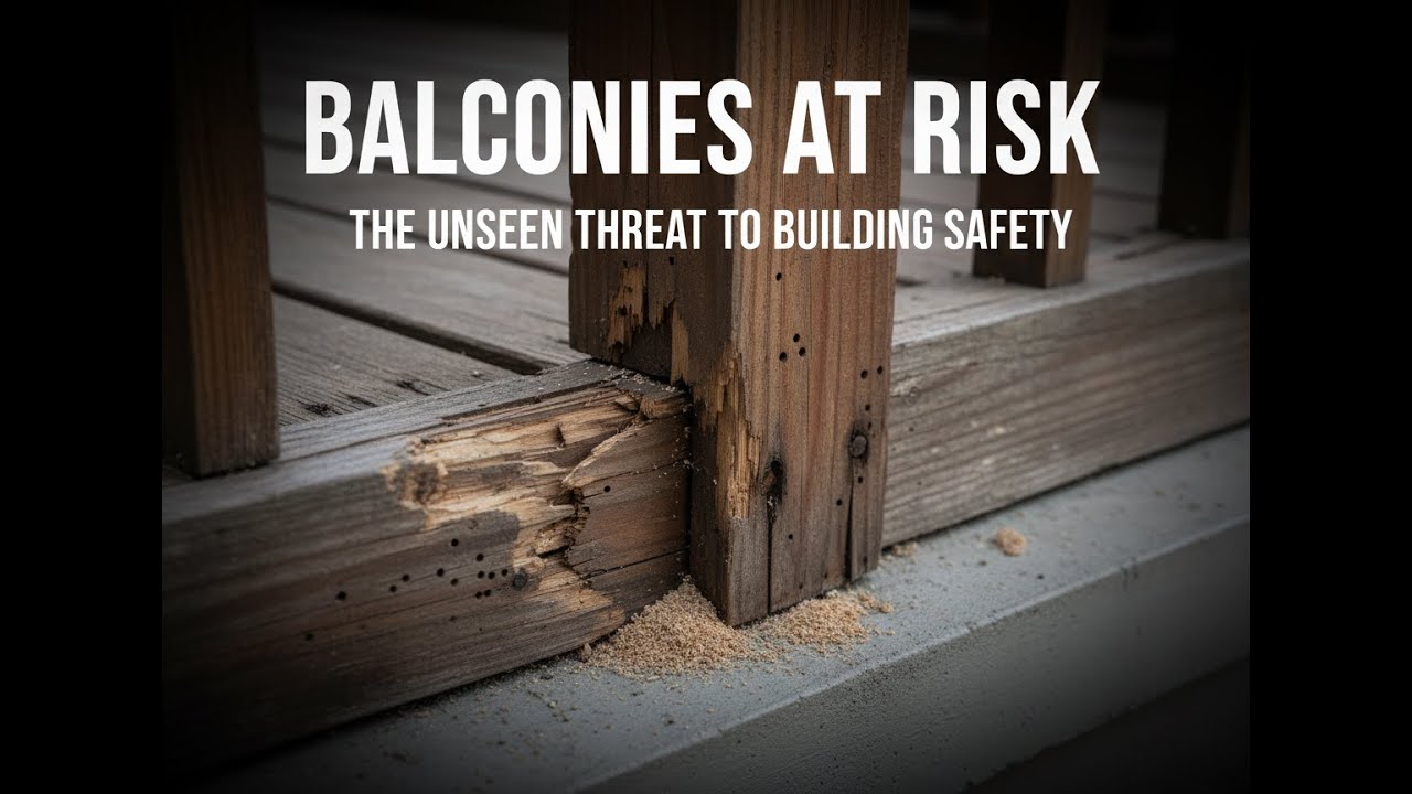 Termite Damage Can Cause Balconies to Collapse