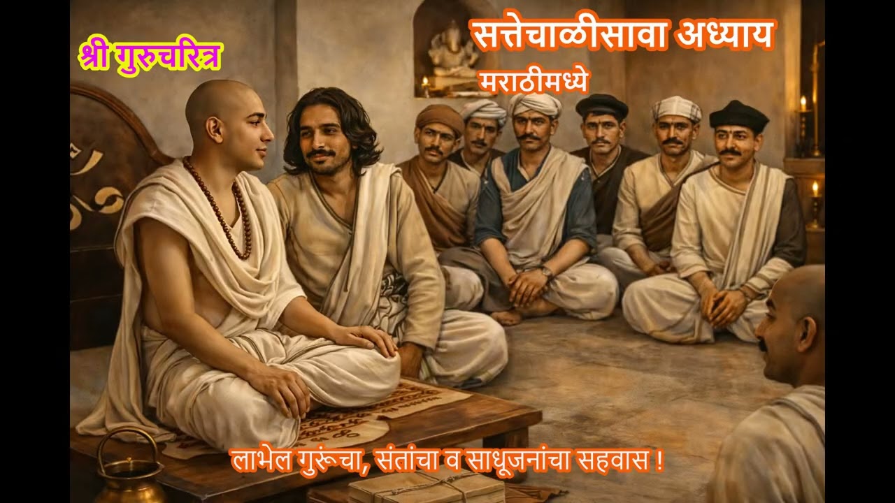 श्री गुरुचरित्र अध्याय ४७ 📿 लाभेल गुरू, संत व साधूजनांचा सहवास 🙏 | Guru Charitra Adhyay 47