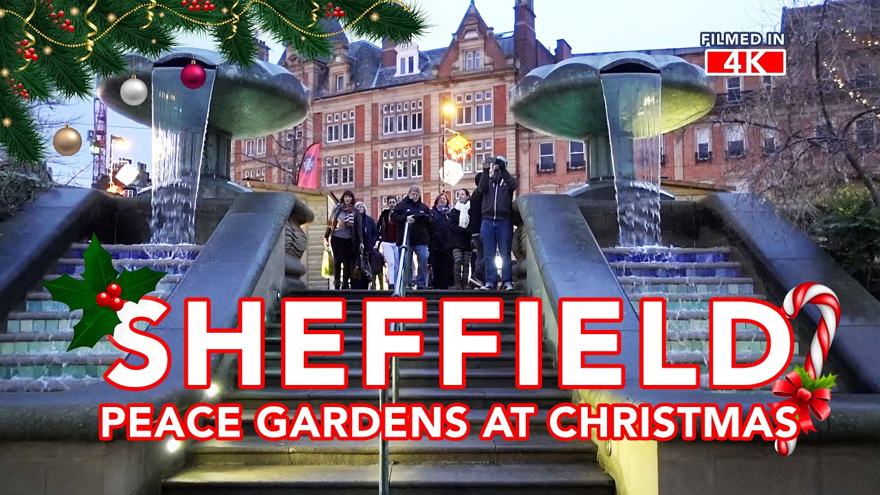 SHEFFIELD | Christmas in the Peace Gardens in Sheffield City Centre | Filmed by Sheffield Videos