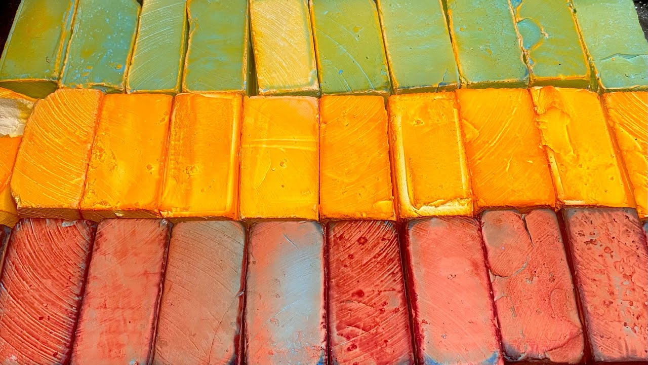 🎉4K Celebration 🎉 30 half blocks of Strength Shop Dyed Blocks ~ Gym Chalk ASMR~ Sleep aid