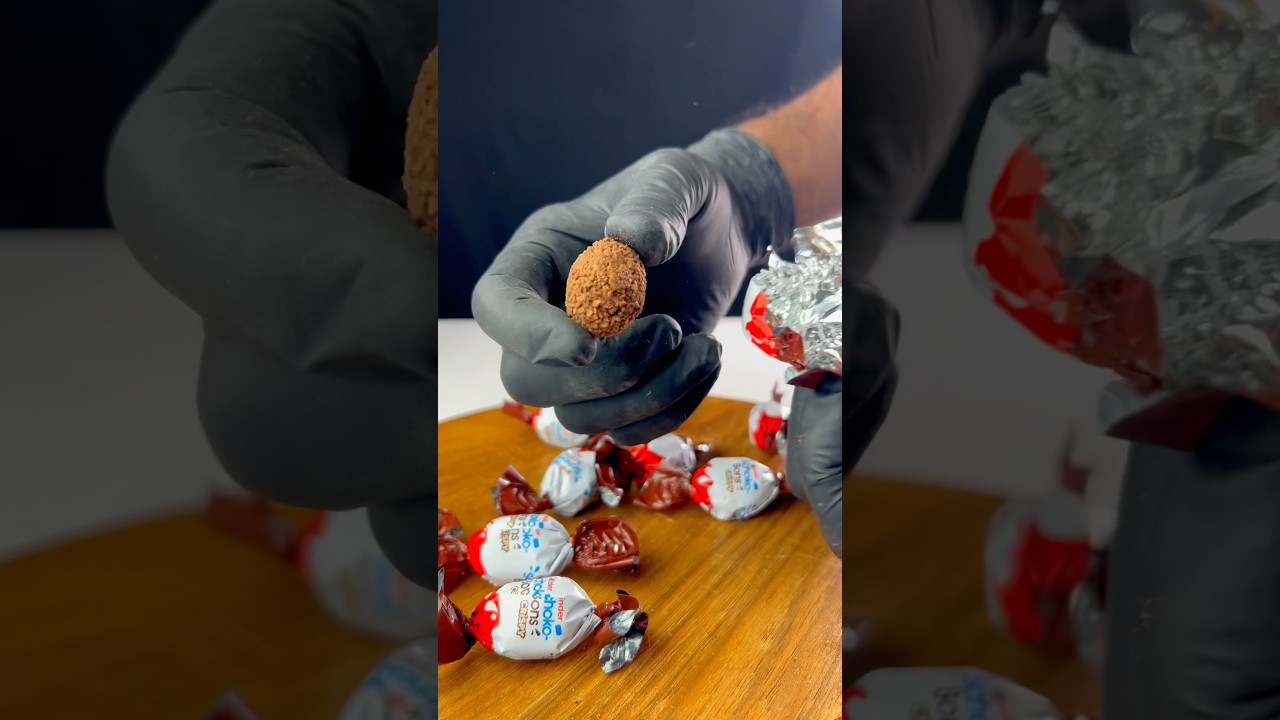 Kinder Schoko Bons Crispy Shake &ndash; Too Tasty to Handle! 🥤🍫 #shorts