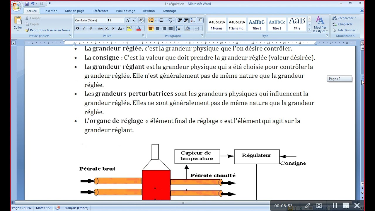 la régulation INDUSTRIELLE (schéma selon la norme ISA)