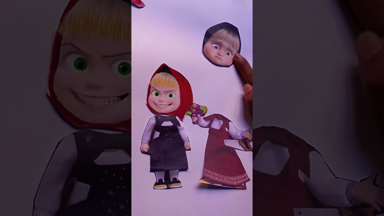 black 🖤 sad masha cute girl and brazilian red masha 