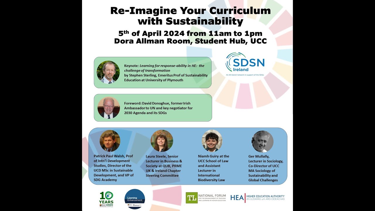 SDSN Ireland Seminar: Re-Imagine Your Curriculum w/ Sustainability, Keynote by Stephen Stirling