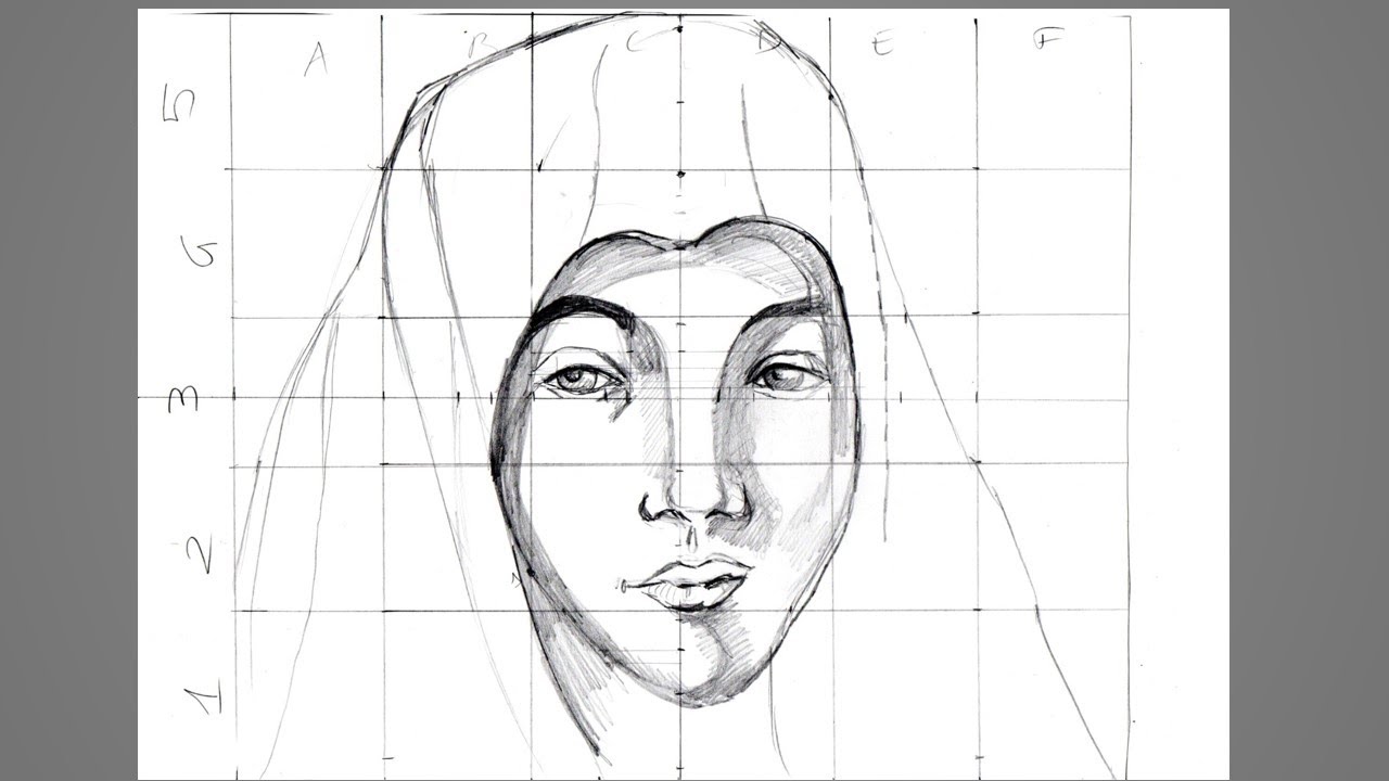 COME DISEGNARE IL VOLTO DELL'ANNUNZIATA DI ANTONELLO DA MESSINA IN 20 MINUTI