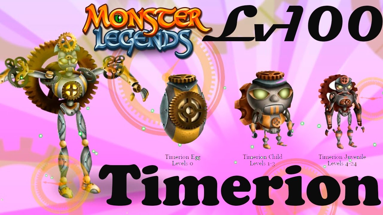 Timerion монстр на прокачку Monster Legends