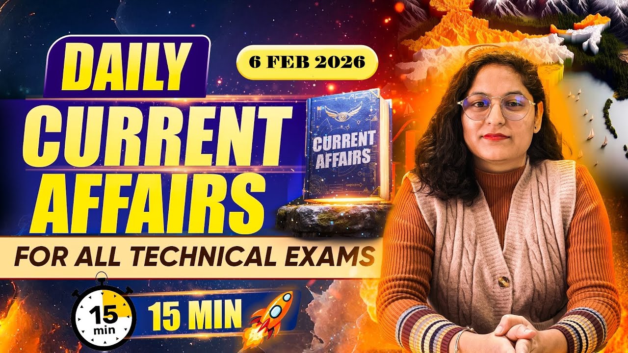 Daily Current Affairs 6 Feb 2026 🔥 | Orange Economy? Technical Exams | By Preeti Mam