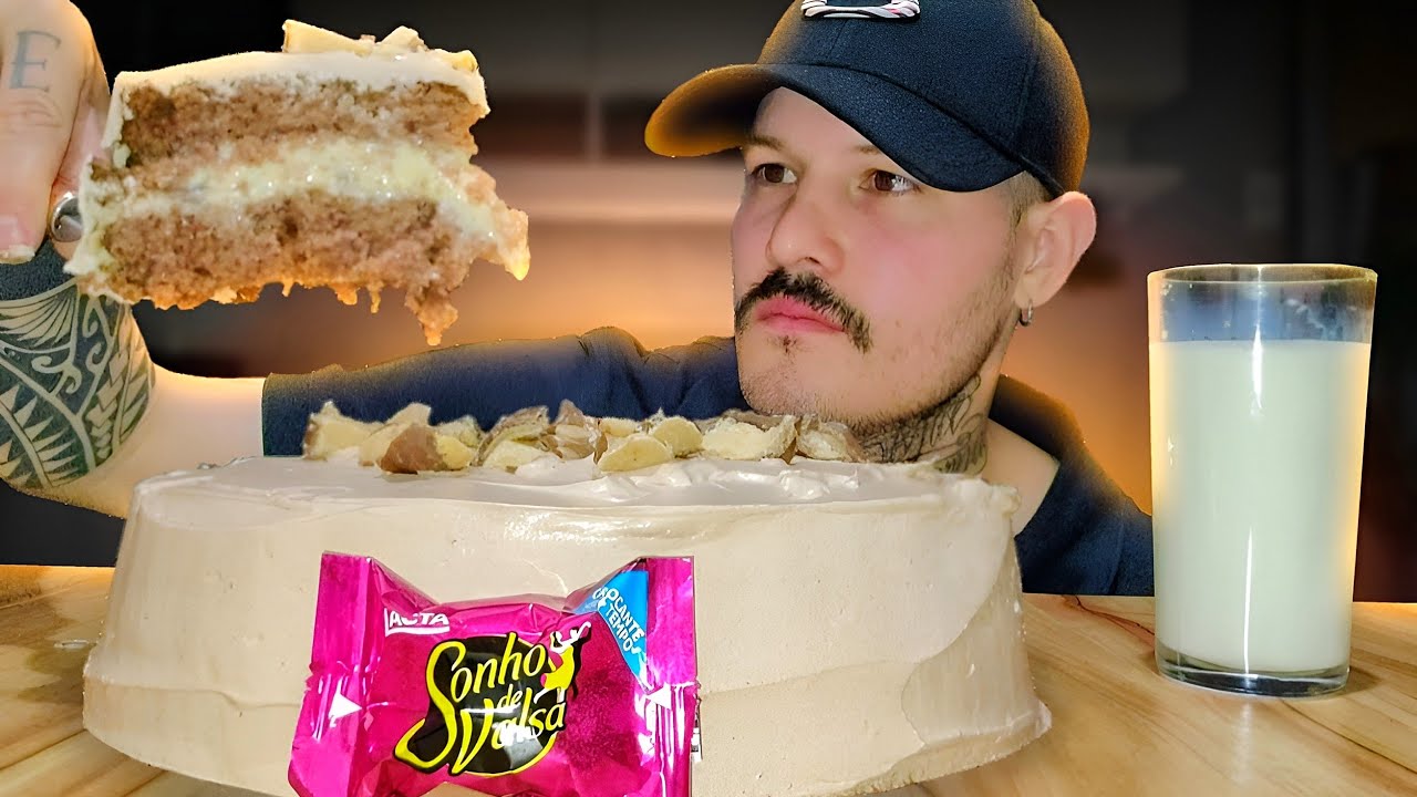#187 ASMR BOLO DE BOMBOM SONHO DE VALSA (COMENDO ATÉ ENJOAR) MUKBANG VLOG.