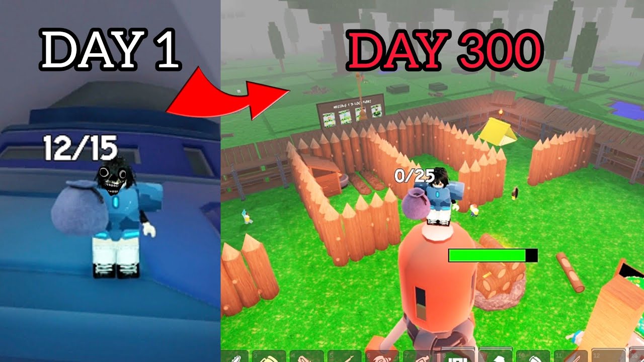 300 Days to build Best base in 99 nights in the forest