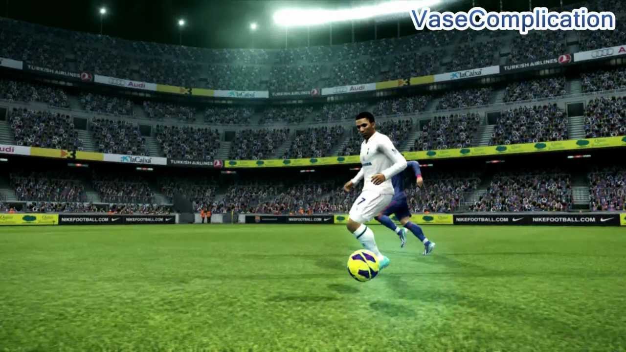 PES 2013 Gareth Bale Goal vs Barcelona