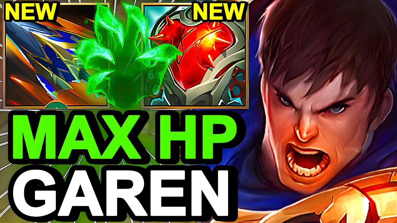 Wild Rift China Garen Mid - NEW HEARTSTEEL MAX TANK GAREN BUILD RUNES - Garden Party Garen Skin