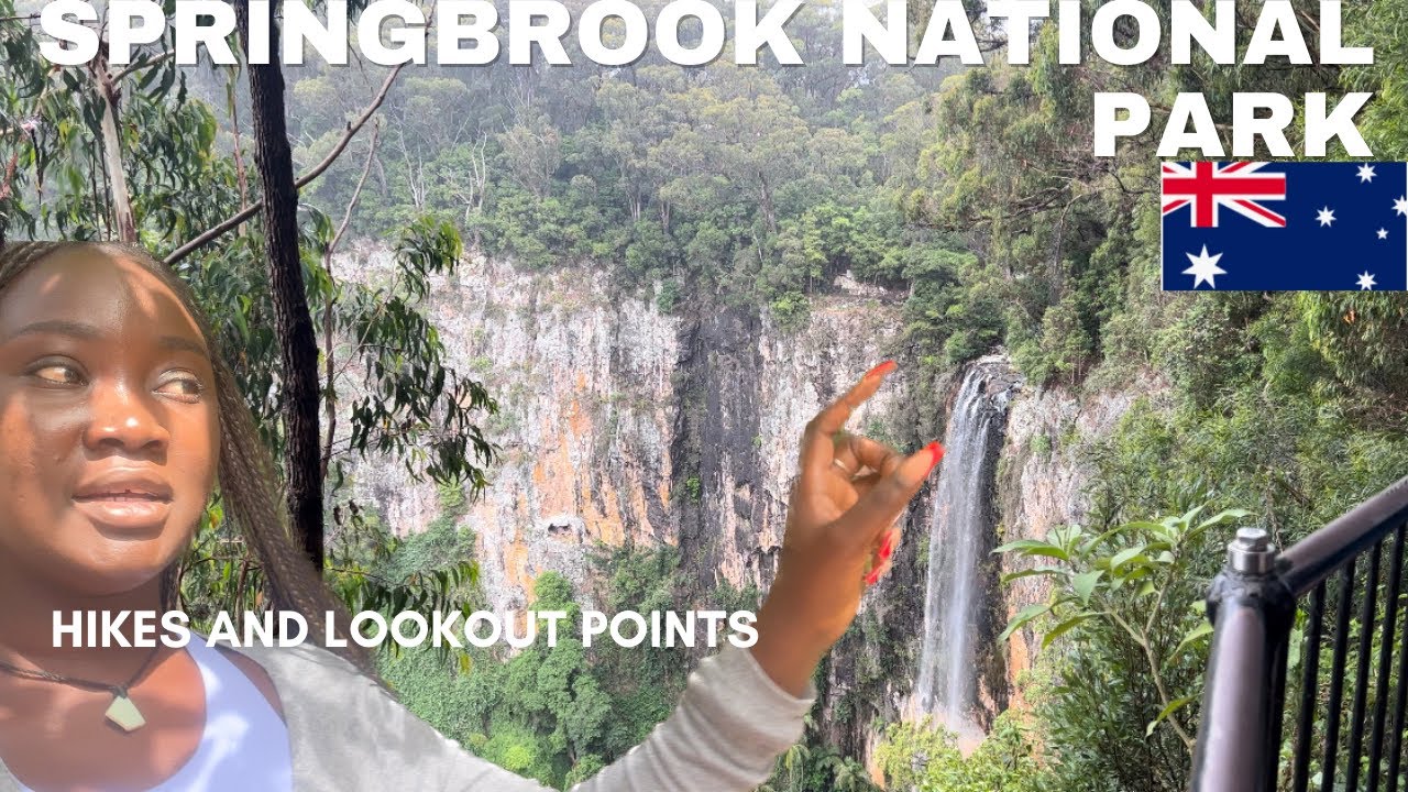 EXPLORING SPRINGBROOK NATIONAL PARK:WUNBURRA LOOKOUT,APPLE TREE PARK,PURLING,TWIN AND RAINBOW FALLS.