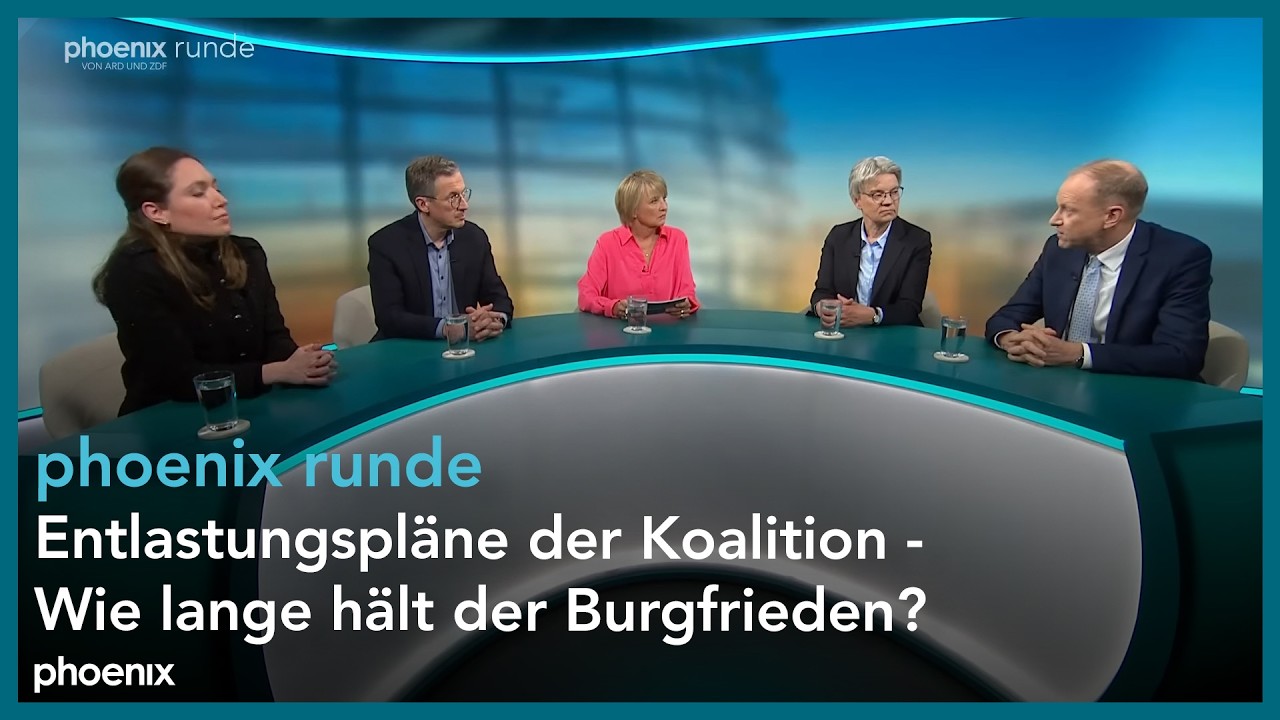 phoenix runde: Entlastungspl&auml;ne der Koalition - Wie lange h&auml;lt der Burgfrieden?