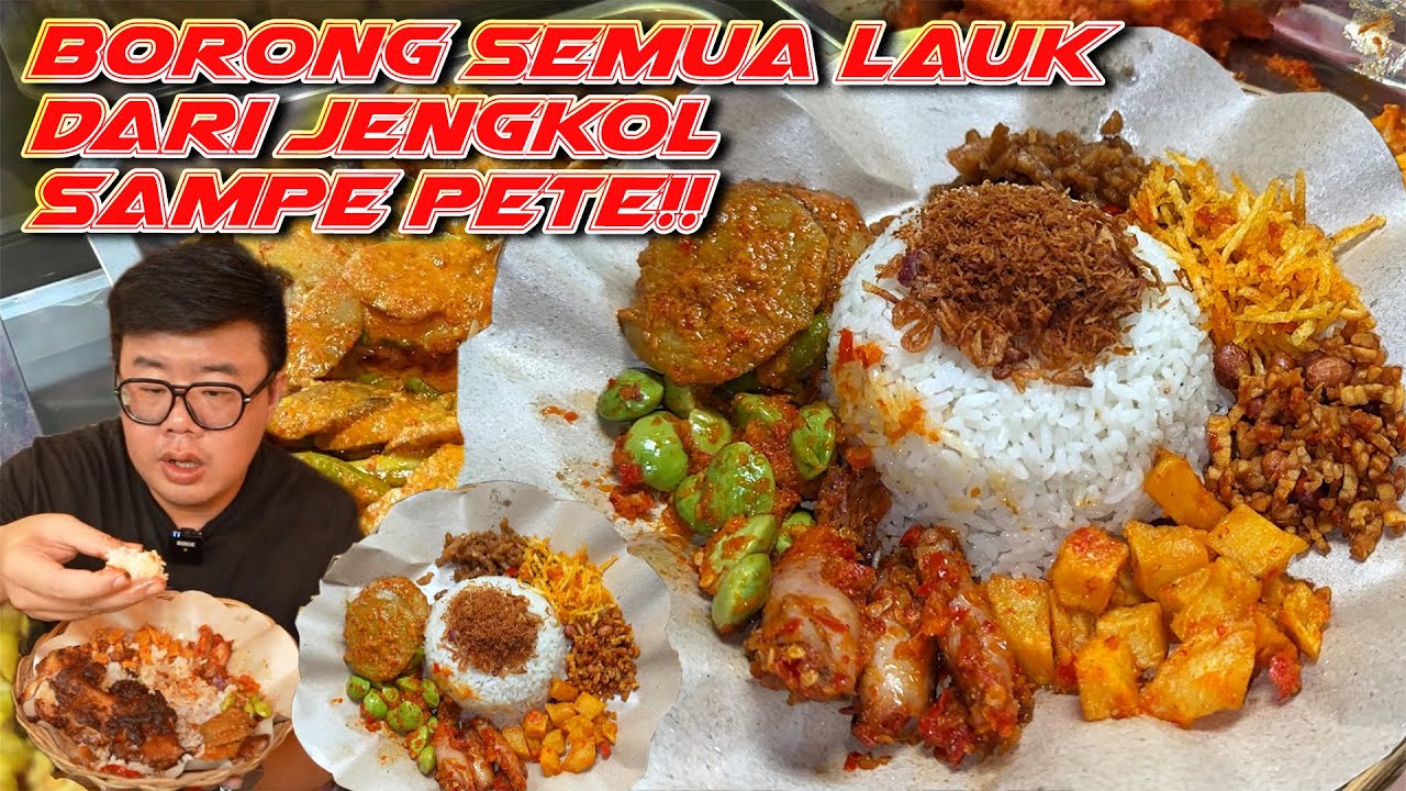 1 NASI UDUK ISI 10 LAUK... KUALITAS RESTO JUALAN TENDAAN DI PINGGIR JALAN!!
