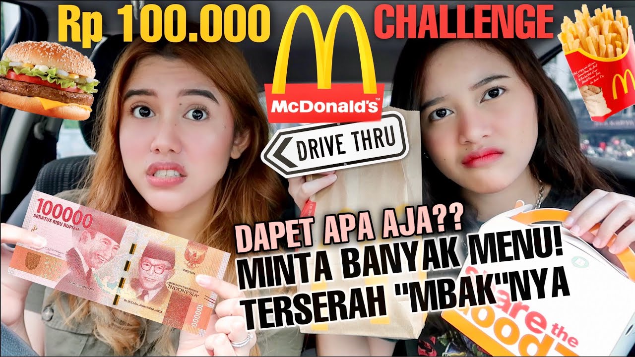 100.000 MCD DRIVE THRU CHALLENGE! DAPET APA AJA?? Ft. Aurel