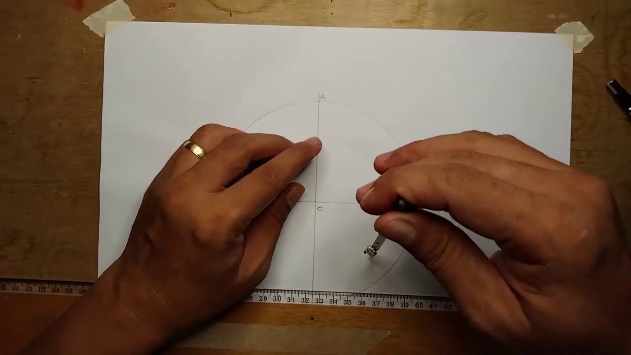 #002 How to Draw Pentagon with the Circumscribed Circle Given