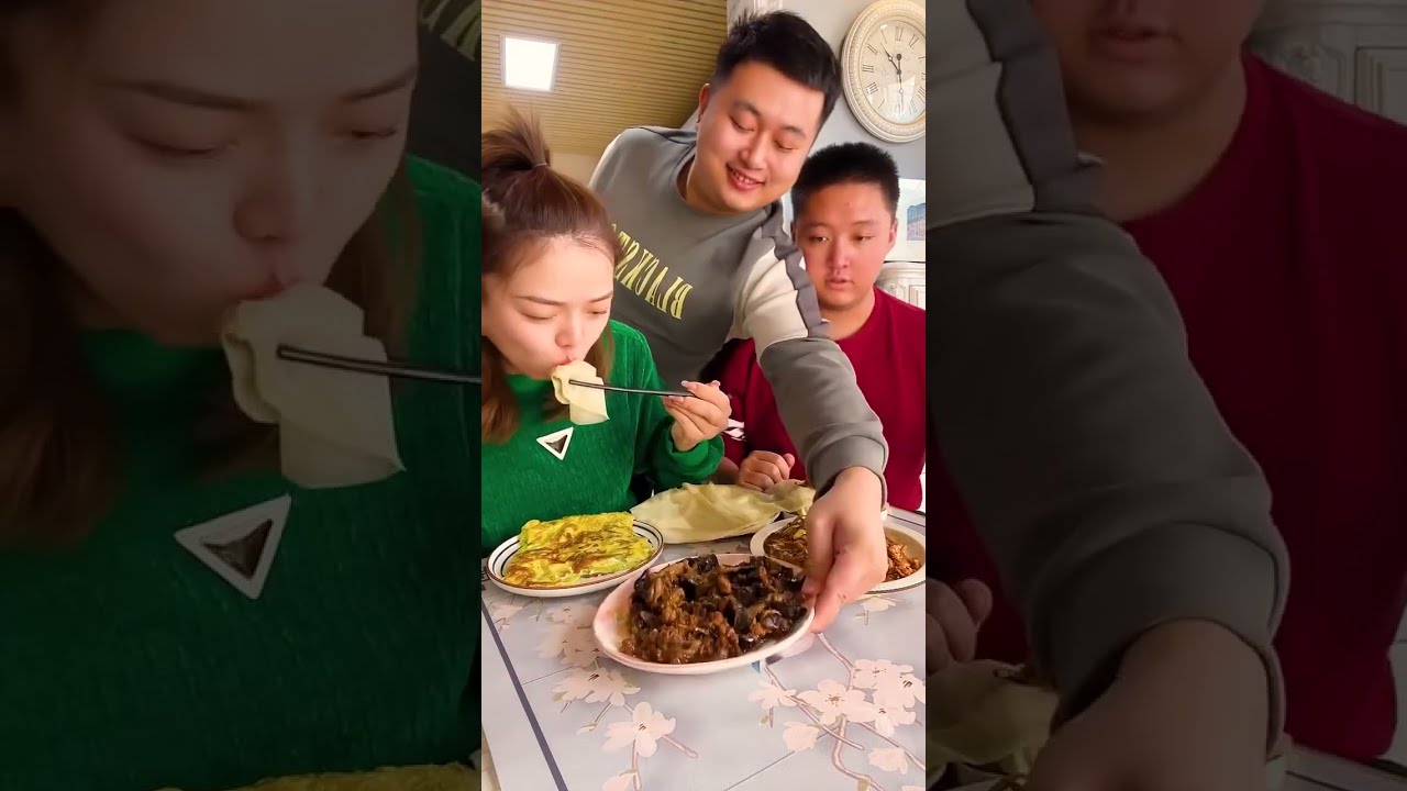 Funny Husband and Wife With Brother Yummy Food Eating Challenge 🍲🍲🤣🤣